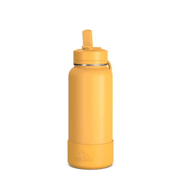 32oz Insulated Water Bottles with Matching Straw Lid and Rubber Boot