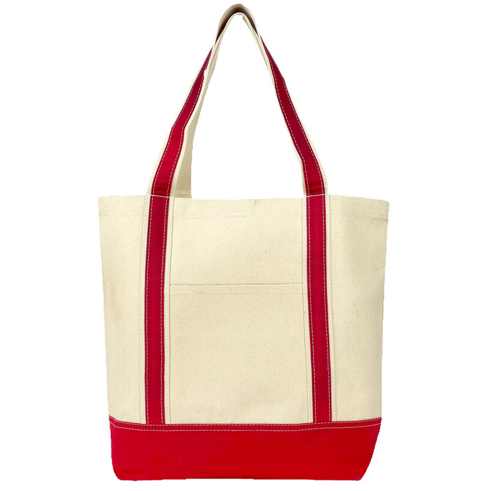 Beach Boat Tote Bag - 12 Oz Natural Canvas (18 x 15 x 6)