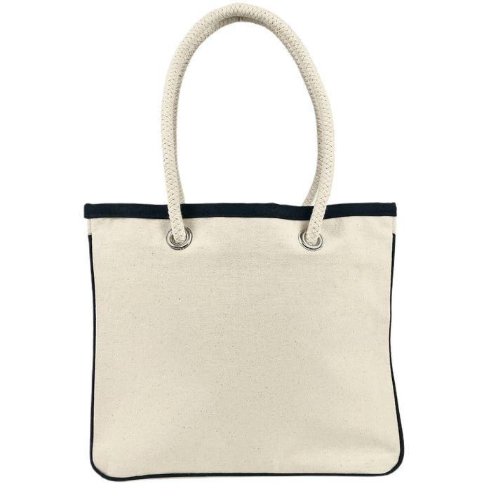 Everyday Rope Tote Bag - 16 Oz Natural Canvas (14 x 12 x 7)