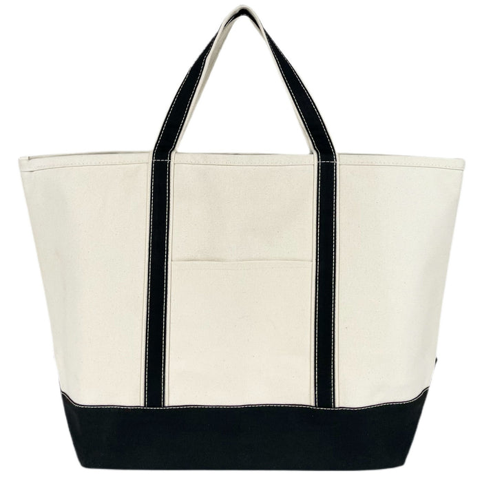 X Large Boat Tote Bag (Zip Top) - 20 Oz Natural Canvas (24 x 15 x 8.5)