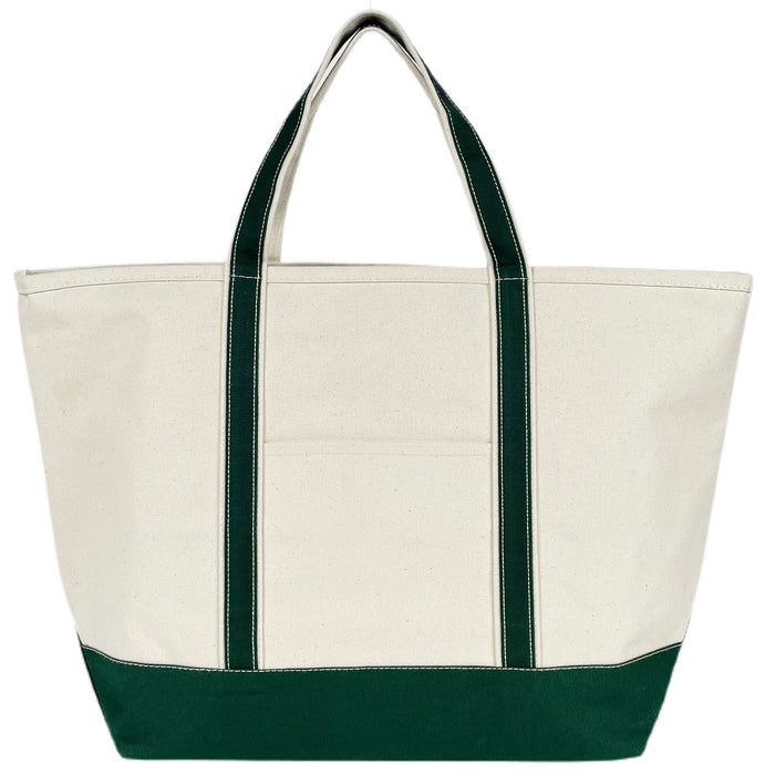 X Large Boat Tote Bag (Zip Top) - 20 Oz Natural Canvas (24 x 15 x 8.5)