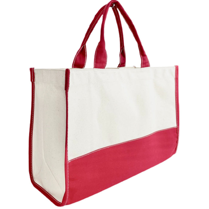 Premium Market Tote Bag - 16 Oz Natural Canvas (18 x 12 x 6)