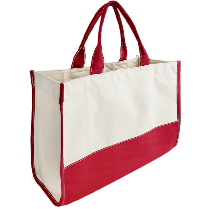 Premium Market Tote Bag - 16 Oz Natural Canvas (18 x 12 x 6)