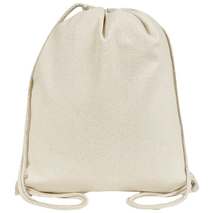 Economy Drawstring Backpack - 7 Oz Natural Canvas (14 x 17)