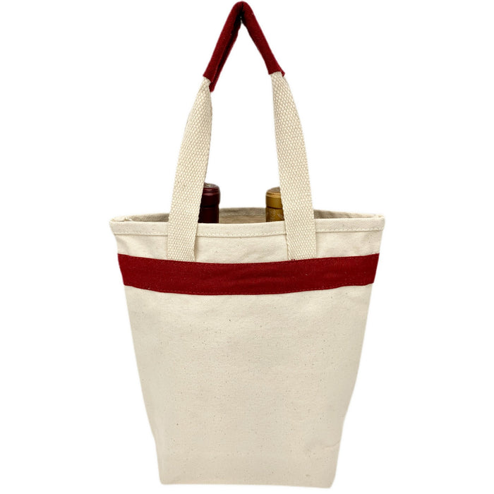 Holiday Gift / Wine Bag - 16 Oz Natural Canvas (10 x 11 x 3.5)