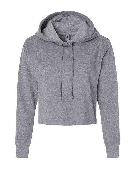 Next Level Women's Laguna Sueded Raw Edge Crop Hoodie