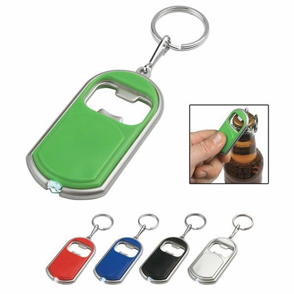 Key Chain Bottle Opener w/ LED Flashlight