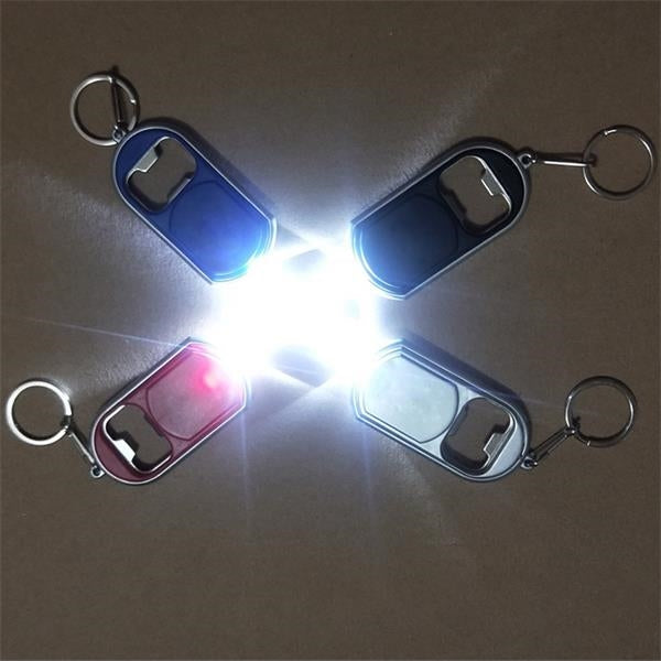 Key Chain Bottle Opener w/ LED Flashlight