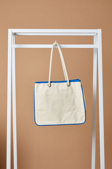 Everyday Rope Tote Bag - 16 Oz Natural Canvas (14 x 12 x 7)