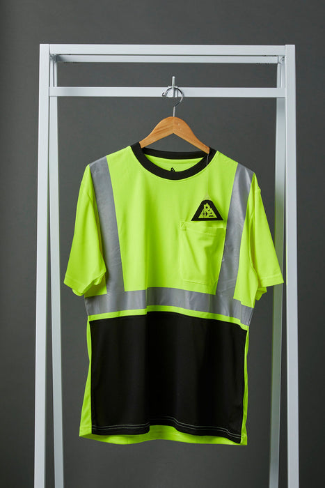 Two-Tone Moisture Wicking Birdseye Pocket Safety Hi-Vis Shirt