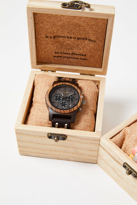 Prince | Dark Sandalwood & Zebra Chronograph Watch