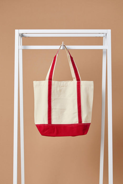 Beach Boat Tote Bag - 12 Oz Natural Canvas (18 x 15 x 6)